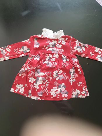 Robe à manches longues fleurie 18 mois