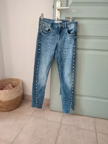 Jean zara perlé slim - taille 36