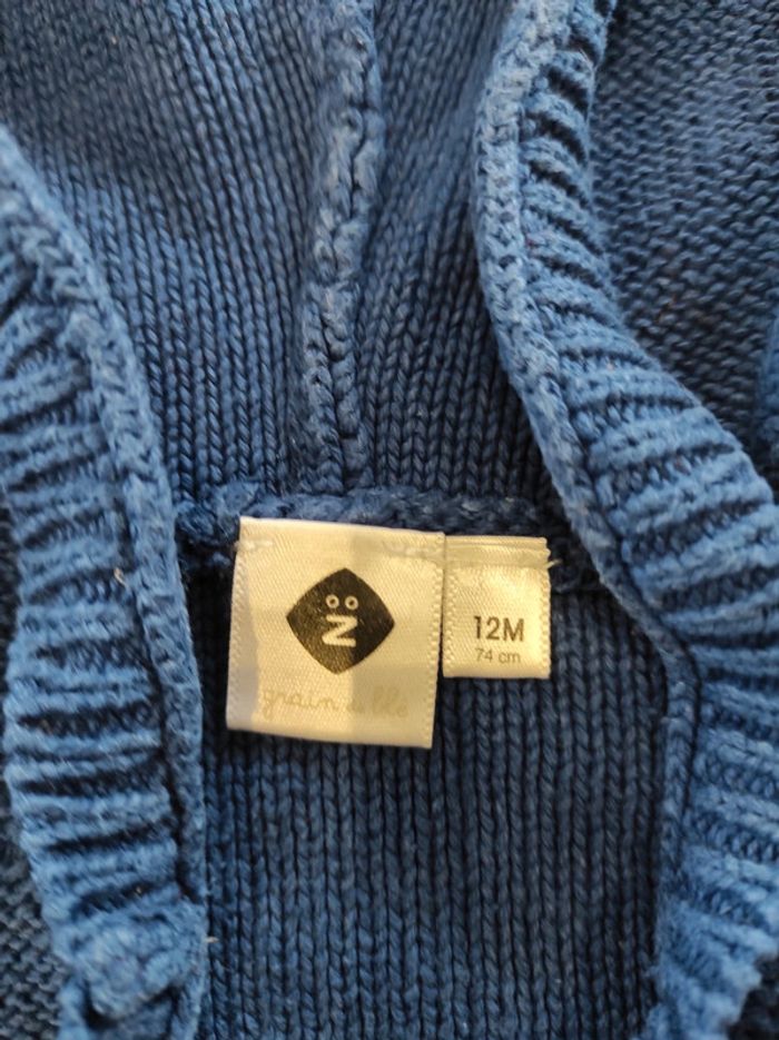 Gilet bleu 12 mois - photo numéro 2