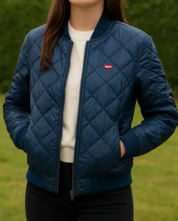 Levi's blue puffer jacket womens S