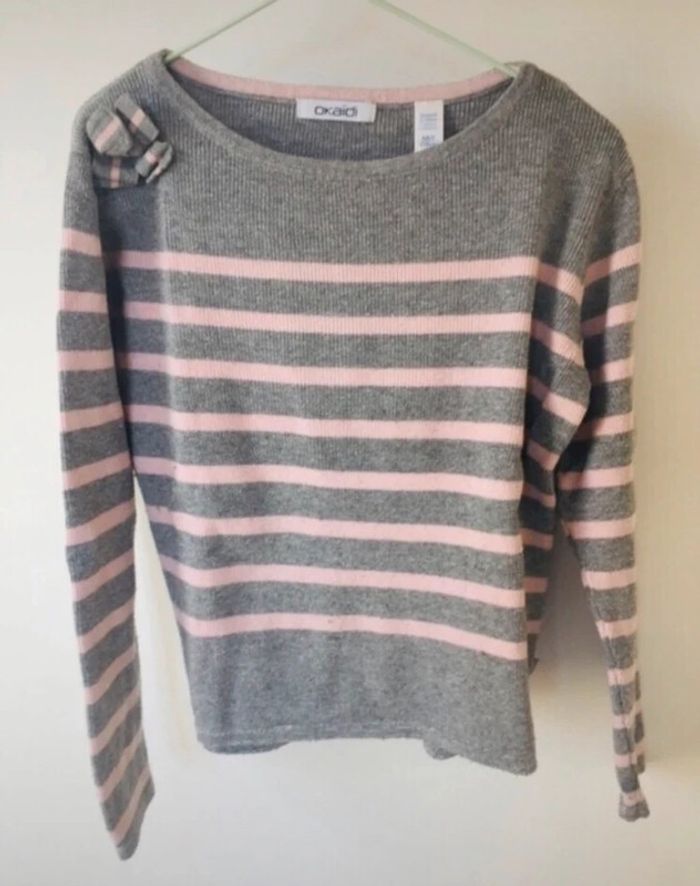 Pull fille marinière 6 ans okaïdi vêtement enfant hiver