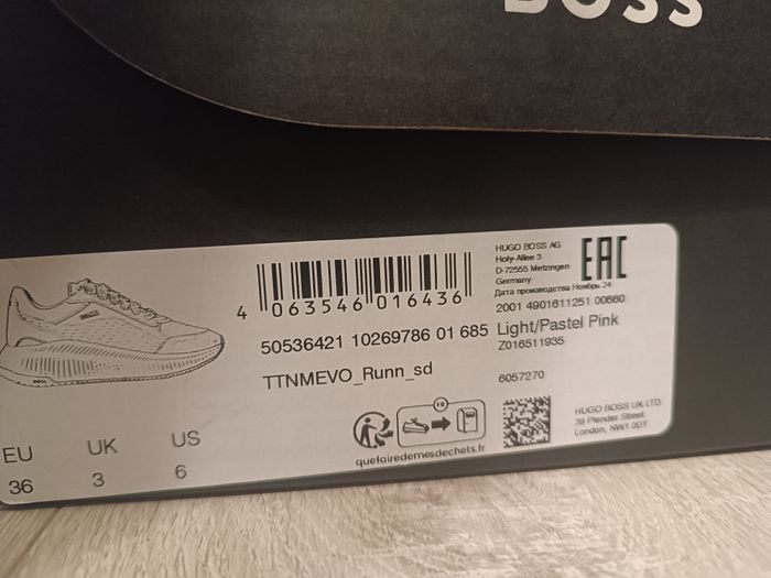 [NEUVES] Baskets BOSS TTNMEVO Runn SD Pastel Pink 36 - photo numéro 5