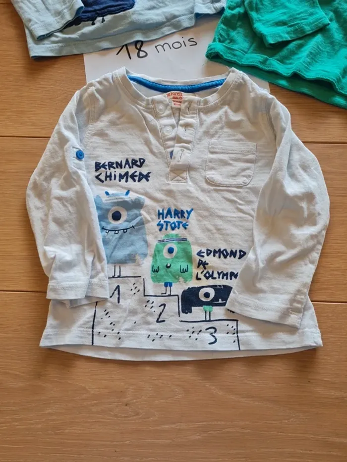 Lot de 3 tee-shirt manches longues - photo numéro 2