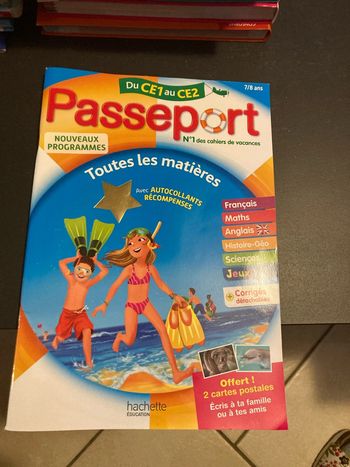 Cahier passeport du ce1 au ce2