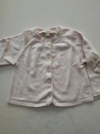 Gilet fille rose Burberry 2 ans