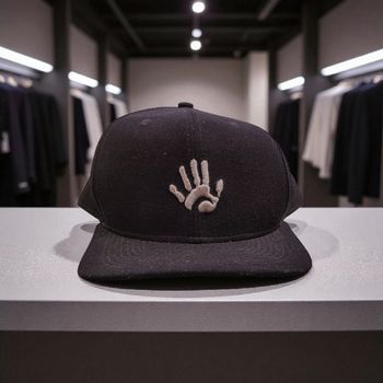 Casquette trucker noire brésilienne  – logo main brodé – style urbain streetwear