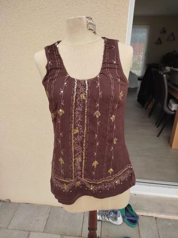 Top t-shirt blouse marron