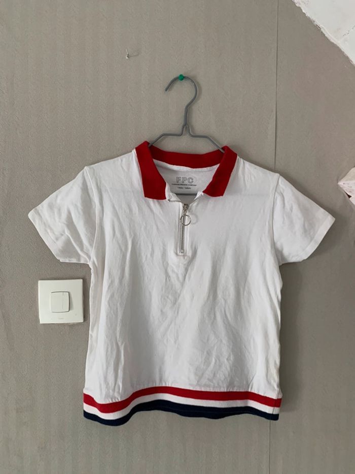 Polo bleu blanc rouge - photo numéro 2