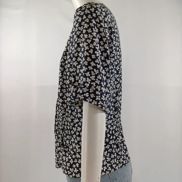 Ensemble vintage fleuri Paris 100 % viscose, jupe midi et veste boutonnée Betty Barclay 42 A1134 - photo numéro 13