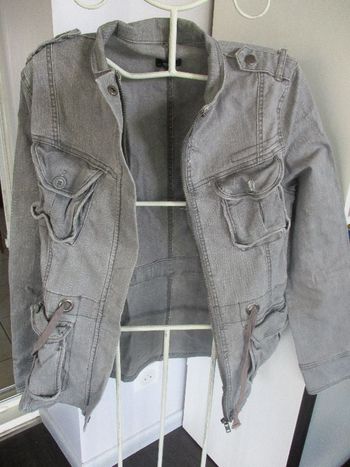 Veste en jean grise