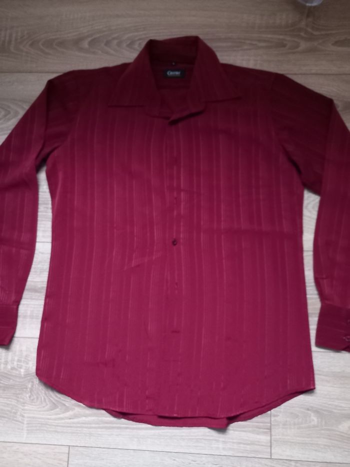 Chemise manches longues couleur bordeaux marque Cerrer taille 3