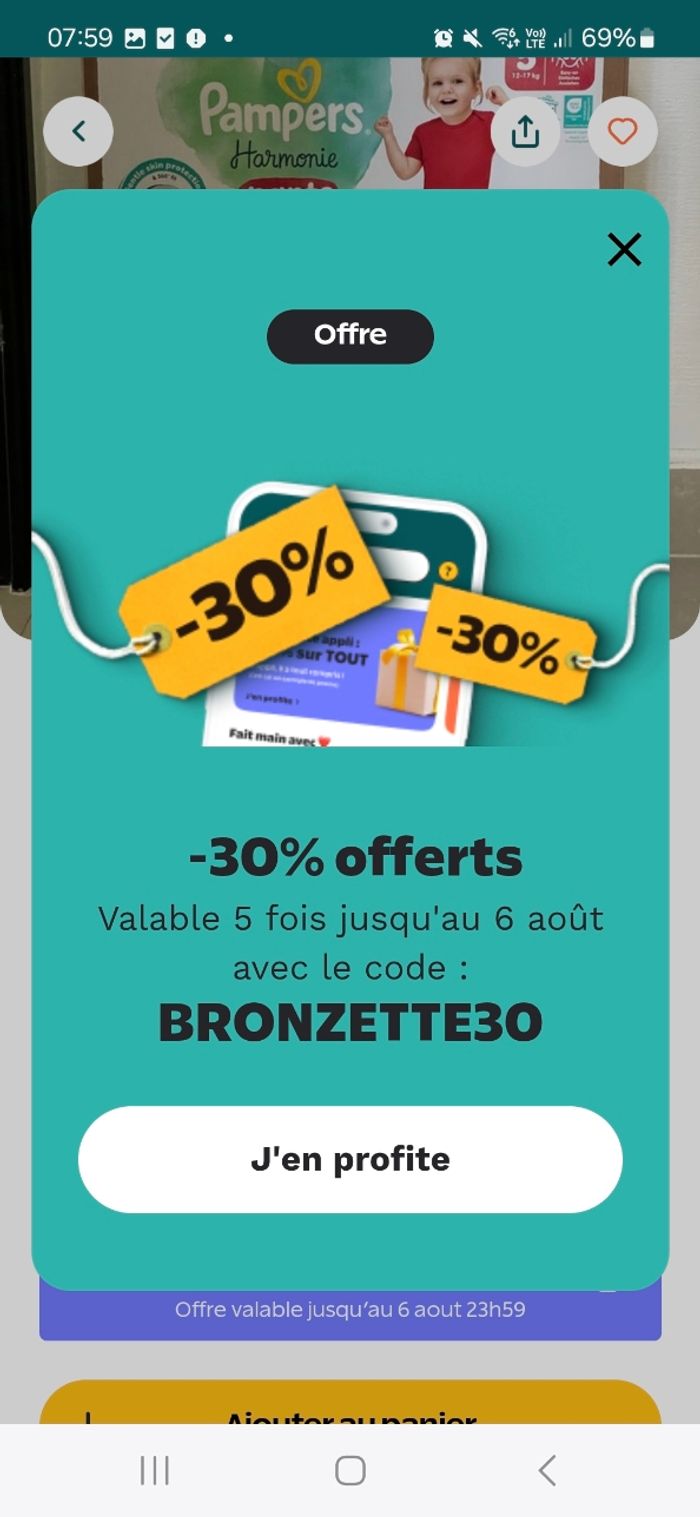 Couche taille 5 Pampers : 156 couches (4*39) - photo numéro 4