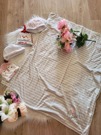 Plaid dumbo +Bonnet de naissance