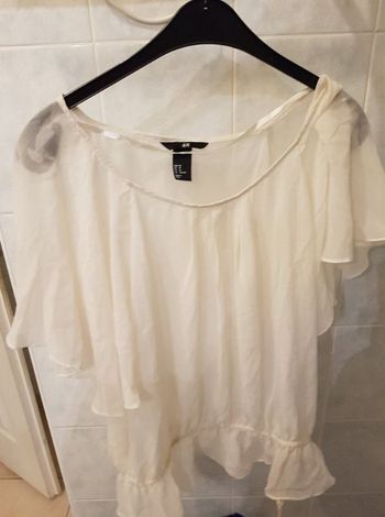 tunique en voile blanc T40 H&M