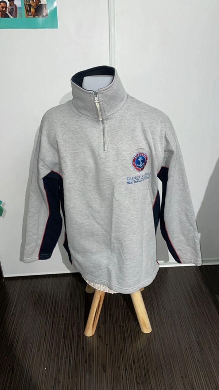 Sweat gris French Riviera Nice Monaco St Tropez Rayar TXL