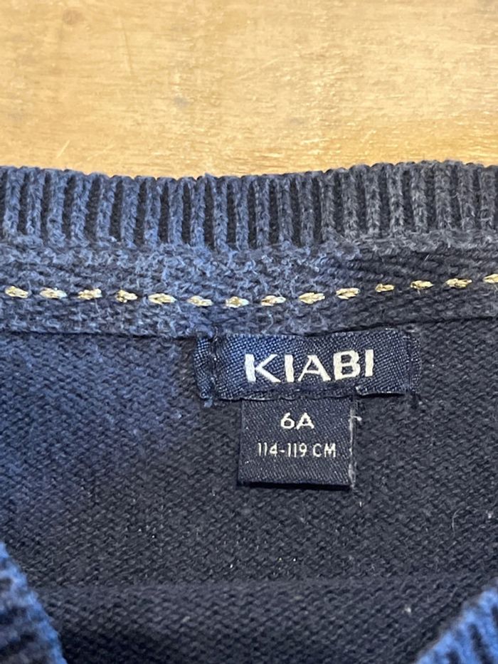 Pull marinière fin  bleu marine à rayures blanches de chez Kiabi en 6 ans - photo numéro 6