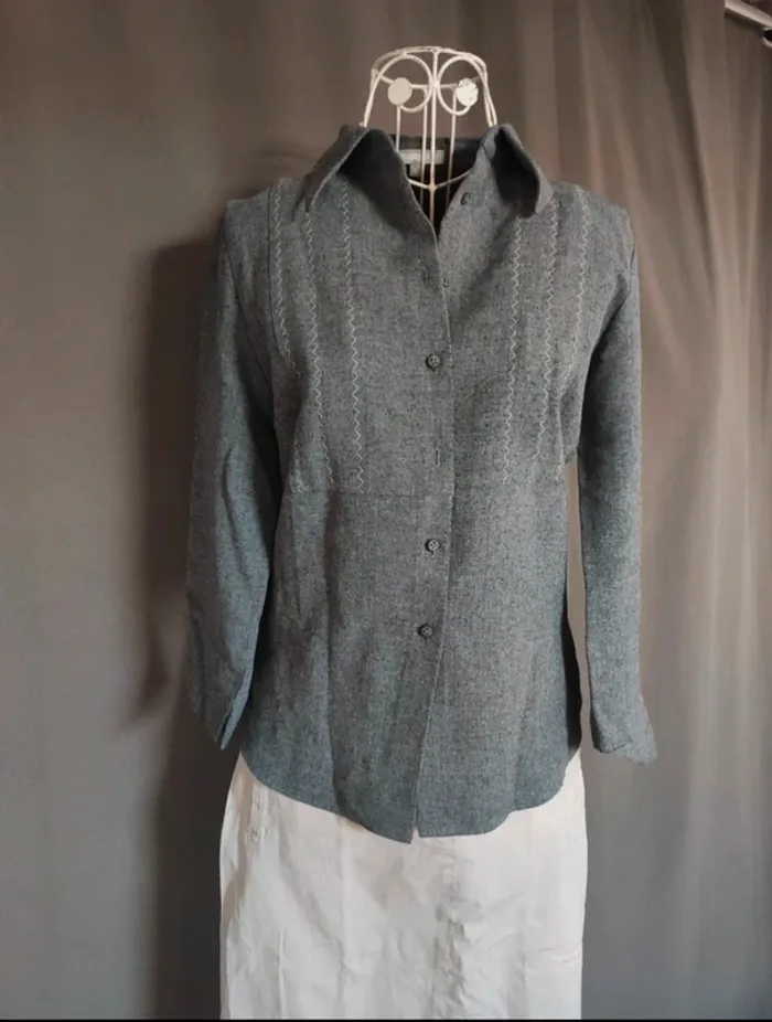 Veste grise chic Naf Naf 36 - photo numéro 2