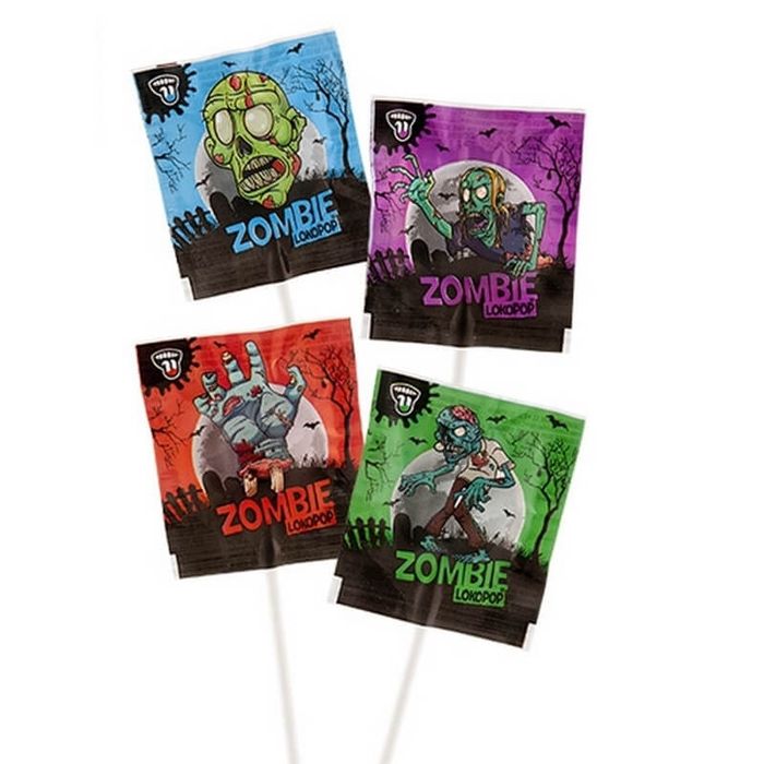Lot de 4 sucettes zombies