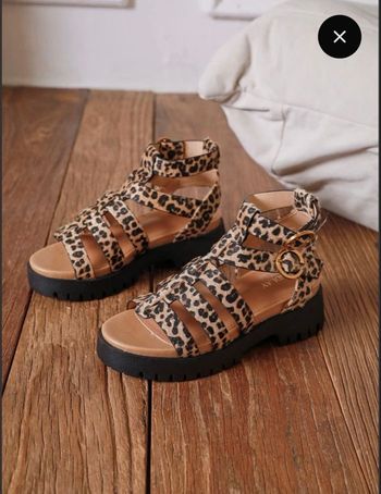 Sandales findlay leopard en suédine 39 neuf 