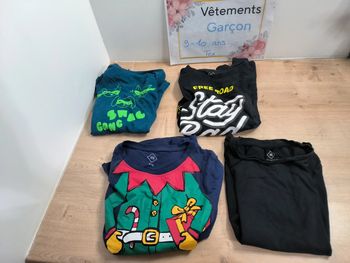 Lot 4 t-shirts 9-10 ans