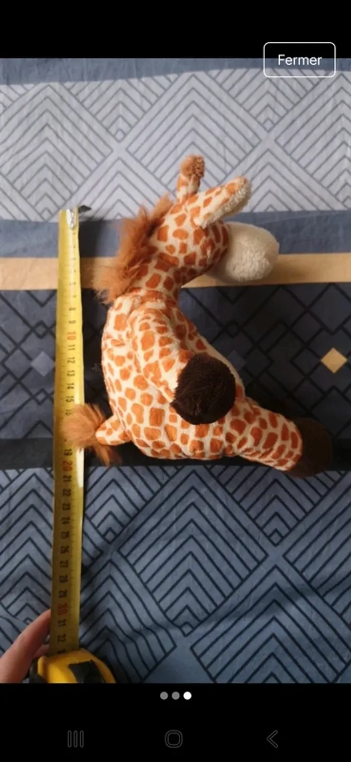 Peluche girafe assise 20 cm - photo numéro 3