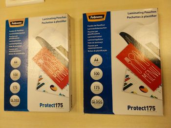Lot de 2 paquets de 100 pochettes à plastifier