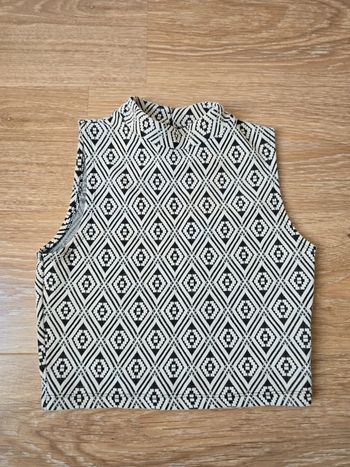 Crop top Pimkie noir et blanc