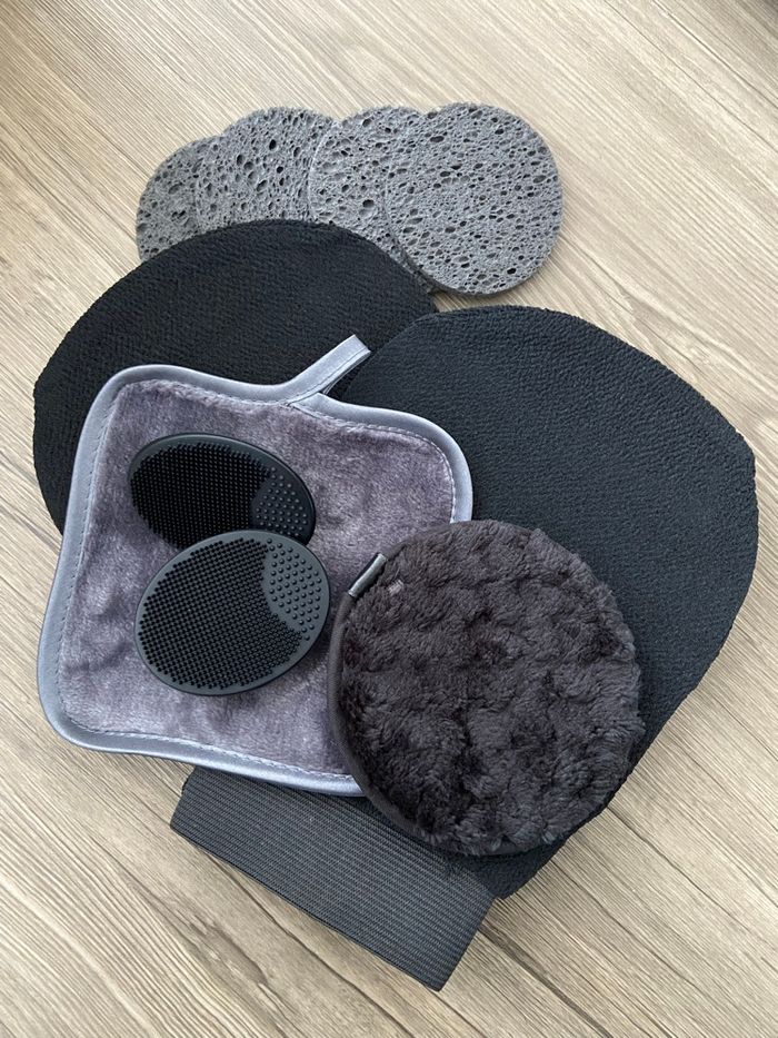 Disque démaquillant, exfoliant, eponge