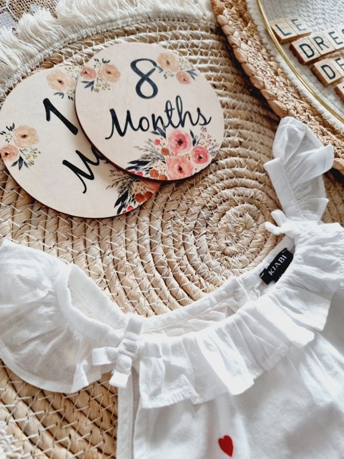 Ensemble short débardeur cœurs 18 mois bébé fille - photo numéro 3