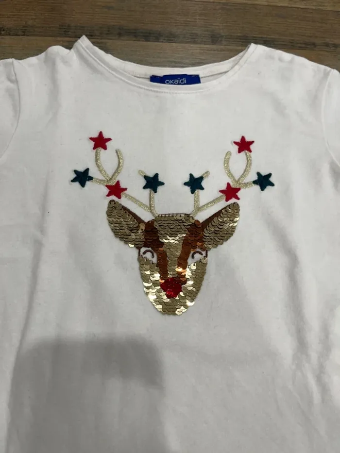 Ensemble jupe t-shirt renne Noël - photo numéro 3