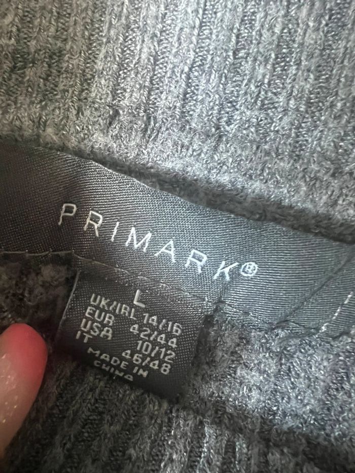 Sous pull chaud femme gris anthracite primark taille L excellent état - photo numéro 3
