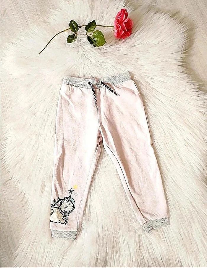 Pantalon jogging bébé fille motif licorne