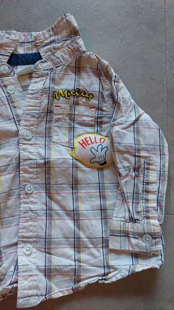 Chemise Mickey disney taille 12 mois - photo numéro 2
