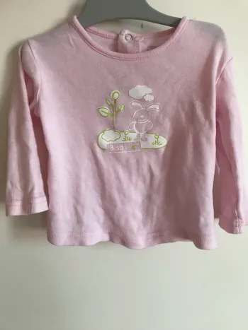 T shirt manches longues lapin 6 mois neuf