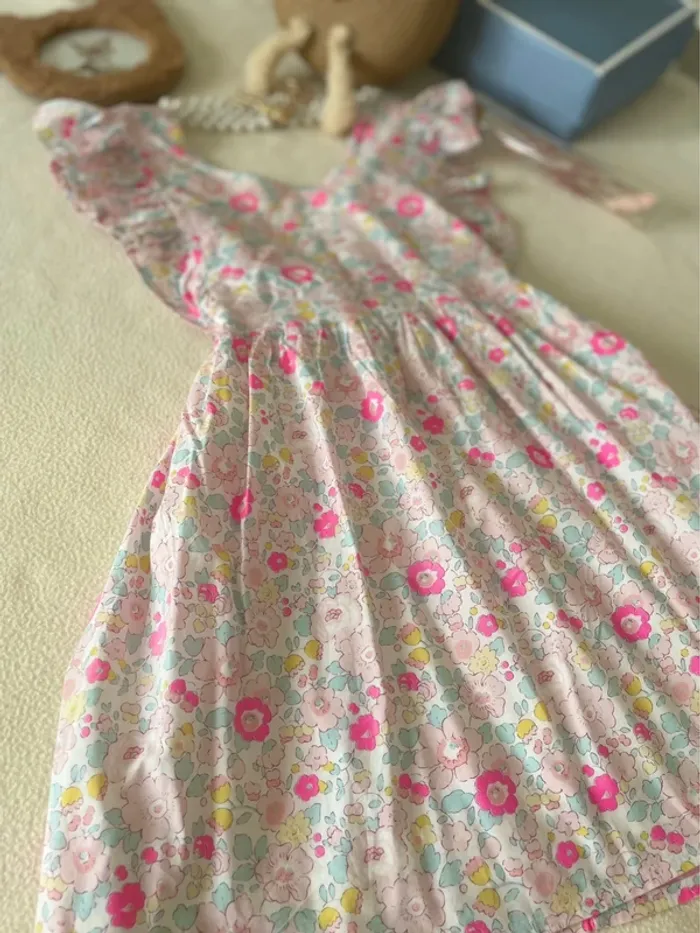 🌸 Robe enfant Liberty Betsy Gerbera – Taille 4 ans, ajustable jusqu’à 6 ans 🌸 - photo numéro 2