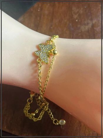 Braceler  doublee papillon  doree