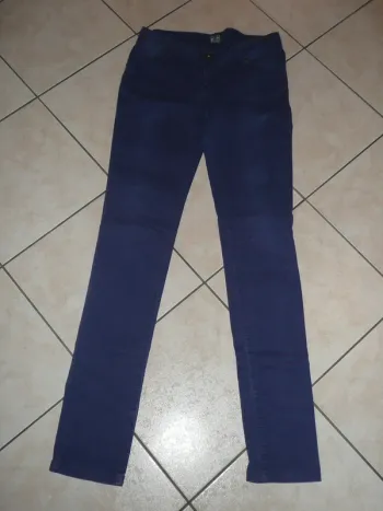 pantalon bleu stretch slim KIABI 38
