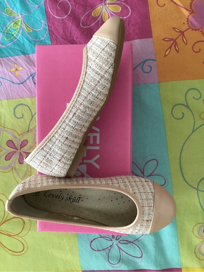 Ballerines roses bi-matieres 30·Neuf avec étiquette·Lovely Skull