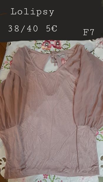 Tee-shirt avec manche en voile taille 38/40