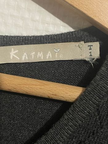 Robe pull Katmai – noire, douce et chaude – Taille S (36)