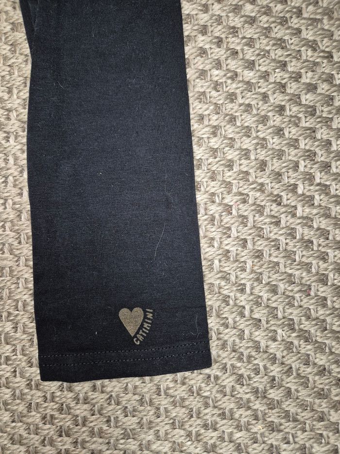 Ensemble robe orange velour et leggings noir - 6 ans - photo numéro 9