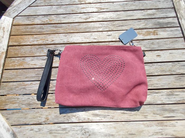 Pochette bordeau/vieux rose