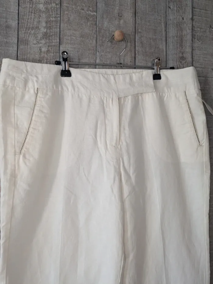Pantalon en lin Neuf Camaïeu 44 - photo numéro 2
