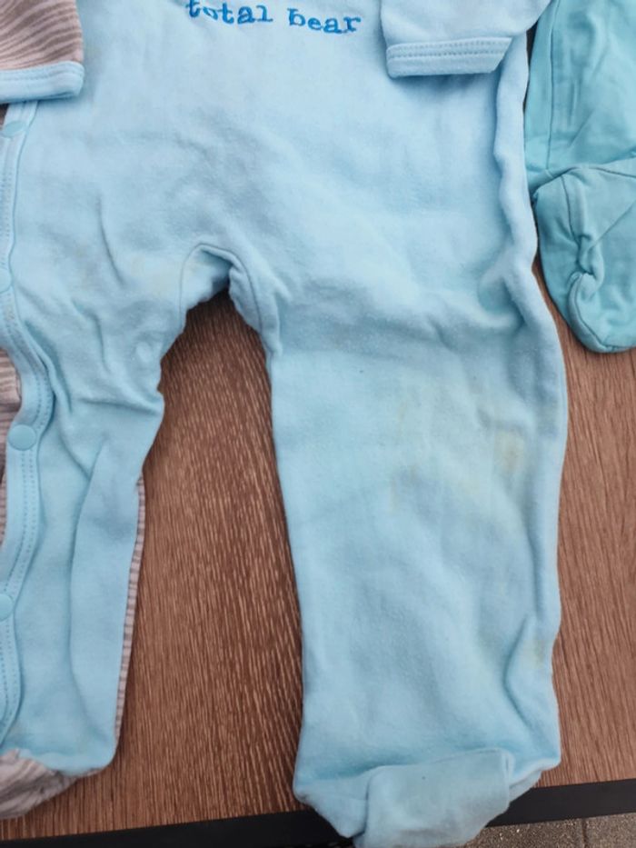 Lot de 3 grenouillères fines en coton Taille 18 mois garçon - photo numéro 2