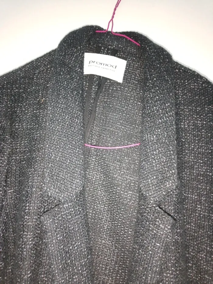 Veste noir mouchetée de blanc Promod 38 - photo numéro 2