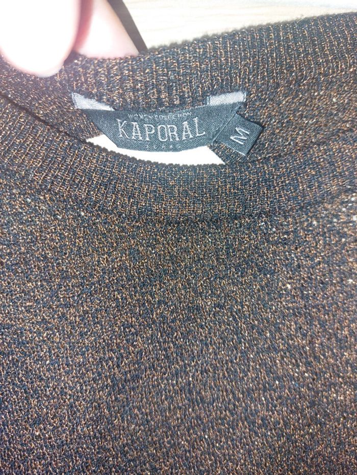 Haut dos nu marron fil doré kaporal - photo numéro 4