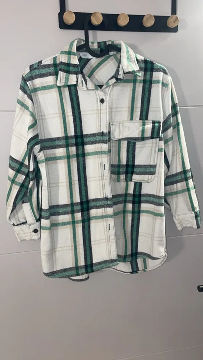 Surchemise à carreaux rayée Zara – Taille 140 (10 ans)