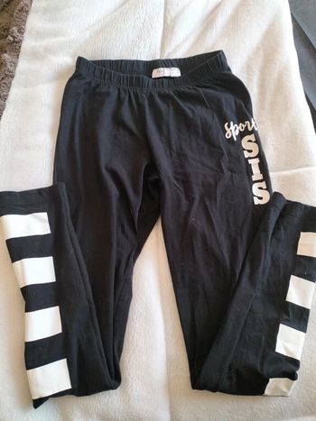 Legging noir bande blanche bpc 14 ans