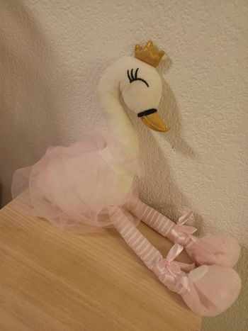 Jolie peluche Cygne tulle rose