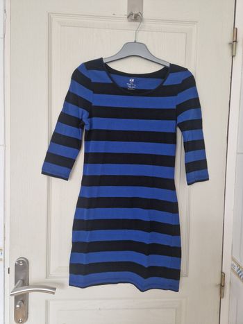Tunique à rayure bleu et noir fille H&M 12 ans 